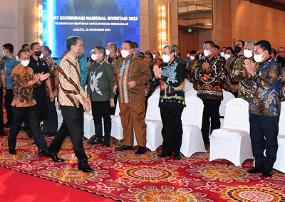 Presiden Joko Widodo secara resmi membuka Rapat Koordinasi Nasional (Rakornas) Investasi Tahun 2022 di The Ritz-Carlton, Jakarta, Rabu (30/11/2022).