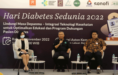 Konferensi pers bertajuk “Lindungi Masa Depanmu – Integrasi Teknologi Kesehatan untuk Optimalkan Edukasi dan Program Dukungan Pasien Diabetes” di Jakarta.