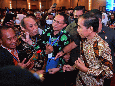 Presiden Jokowi memberikan sambutannya saat membuka Rapat Koordinasi Nasional (Rakornas) Investasi Tahun 2022 di Jakarta, Rabu (30/11/2022).