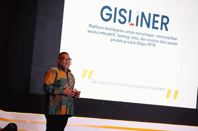 Peluncuran layanan online GISLINER (Geographic Information System Pengendalian dan Penertiban Tanah dan Ruang) di Jakarta, Selasa (6/12/2022).