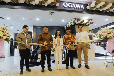 Relaunching OGAWA Experience Center dan peluncuran kursi pijat terbaru di Plaza Indonesia, Jakarta Pusat, Selasa (6/12/2022).