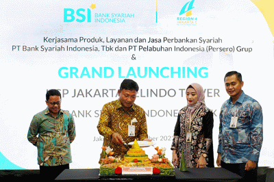 Grand Launching BSI KCP Jakarta Pelindo Tower di Jakarta, Rabu (7/12/2022).