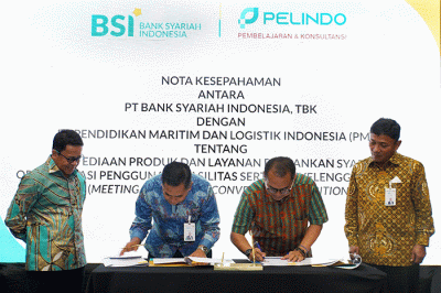 Grand Launching BSI KCP Jakarta Pelindo Tower di Jakarta, Rabu (7/12/2022).