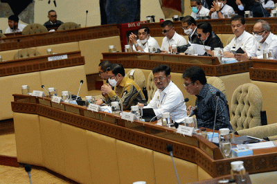 Kementan rapat kerja dengan Komisi IV DPR di Kompleks Parlemen Senayan, Jakarta, Rabu (7/12/2022).
