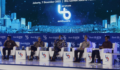 Seminar Economic & Property Outlook 2023 dengan tema “Tantangan Penyediaan Rumah Rakyat Ditengah Ketidakpastian Ekonomi Global” di Jakarta, Rabu (7/12/2022).