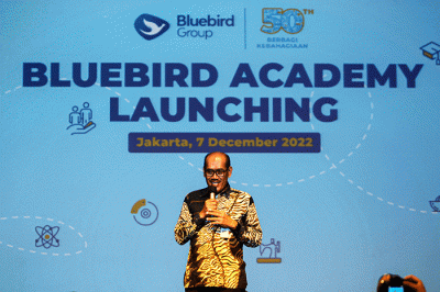 Peluncuran Bluebird Academy di Jakarta, Rabu (7/12/2022).