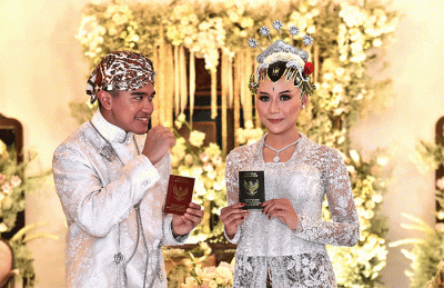 Foto-foto akad nikah putra bungsu Presiden Joko Widodo (Jokowi), Kaesang Pangarep dengan Erina Gudono berlangsung pada Sabtu (10/12/2022) siang.