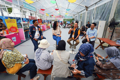 Talkshow teknologi Wirausaha Muda Mandiri (WMM) Fest 2022 di Plaza Barat Senayan, Gelora Bung Karno (GBK) Senayan, Jakarta, Jumat (9/12/2022).