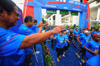BTN Sports Fest 2022 di Stadion Aquatic, Gelora Bung Karno, Jakarta, Minggu (11/12/2022).