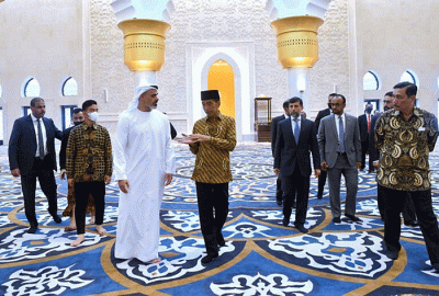 Presiden Joko Widodo menerima kedatangan Khalid bin Mohamed bin Zayed Al Nahyan, putra dari Presiden Persatuan Emirat Arab Mohamed bin Zayed Al Nahyan (MBZ).