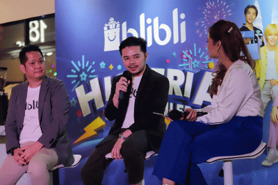 Program Blibli Histeria Spektakuler 12.12 di kawasan SCBD, Jakarta, Senin (12/12/2022).