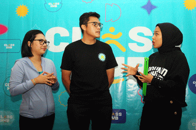 Konferensi pers atau ngobrol santai bersama media mengenai penyedia gym premium FIT HUB di Jakarta, Jumat (16/12/2022).