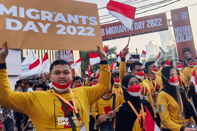 Kepala Badan Pelindungan Pekerja Migran Indonesia (BP2MI), Benny Rhamdani saat menghadiri peringatan Hari Migran Internasional di Jakarta.
