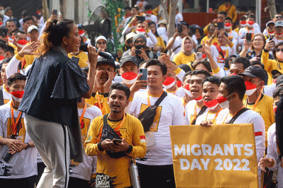 Kepala Badan Pelindungan Pekerja Migran Indonesia (BP2MI), Benny Rhamdani saat menghadiri peringatan Hari Migran Internasional di Jakarta.