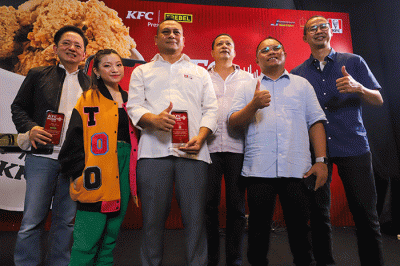 Konferensi pers dalam acara Launching KFC Musik Digital powored by Trebel di KFC by Naughty by Nature di Jakarta Selatan, Rabu (21/12/2022).
