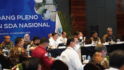 Sidang pleno Dewan SDA Nasional 2022 di Jakarta, Selasa (20/12/2022).