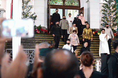 Presiden Joko Widodo mengunjungi sejumlah gereja yang ada di Kota Bogor, Minggu (25/12/2022).
