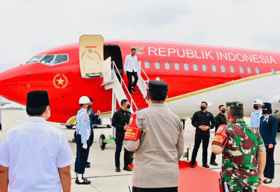Presiden Joko Widodo melakukan kunjungan kerja di Provinsi Riau, Rabu (4/1/2023).