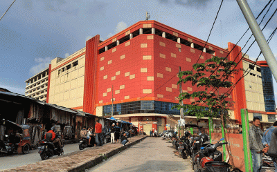Kawasan bekas kebakaran pedagang Pasar Sentral, Makassar, Minggu (8/1/2023).
