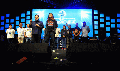 Doa Bersama dan Konser Amal Salam Satu Jiwa di Galdiator Arena, Bekasi, Jawa Barat, Minggu (8/1/2023).