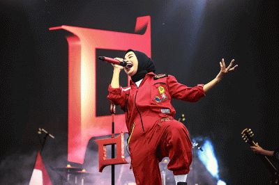 Doa Bersama dan Konser Amal Salam Satu Jiwa di Galdiator Arena, Bekasi, Jawa Barat, Minggu (8/1/2023).