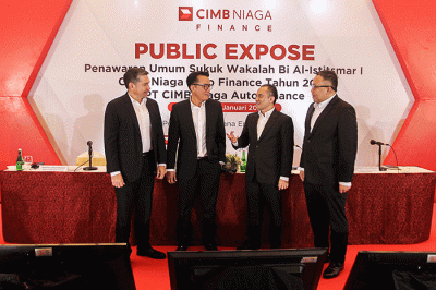 Public Expose di Financial Hall, Graha CIMB, Jakarta, Selasa (10/1/2023).