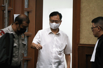 Terdakwa kasus korupsi Asabri Benny Tjokrosaputro menjalani sidang putusan di Pengadilan Tipikor, Jakarta, Kamis (12/1/2023).