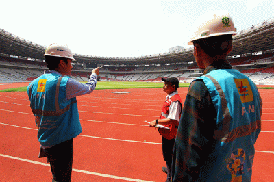 Stadion Utama GBK memiliki pola Pengamanan pasokan listrik sebanyak 4 lapis.