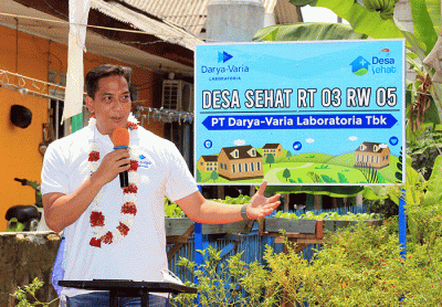 Perayaan Desa Sehat di pemukiman penduduk yang berada di wilayah pabrik Gunung Putri, Bogor, Jawa Barat, Rabu (11/1/2023).