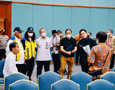 Presiden Joko Widodo meninjau kesiapan lokasi penyelenggaraan KTT ASEAN 2023 di Jakarta Convention Center (JCC), Jakarta, Jumat (13/1/2023).