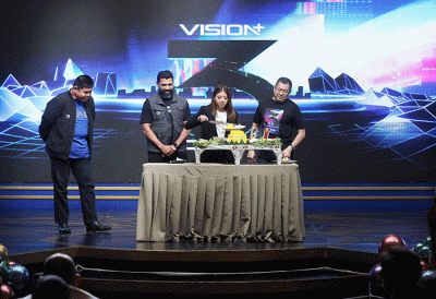 Syukuran Vision+ 3rd Aniversary di MNC Conference Hall, Kebon Sirih, Jakarta Pusat, Selasa (17/1/2023).