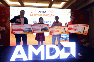 Pengundian hadiah dari program marketing mereka yaitu ‘GEBYAR HADIAH’ untuk setiap pembelian laptop berprosesor AMD Ryzen™ Series.