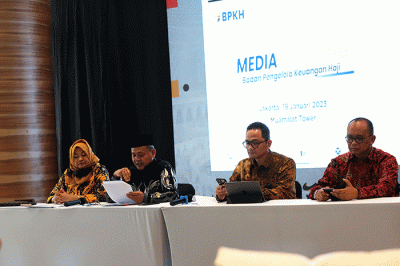 Media Briefing Badan Pengelola Keuangan Haji (BPKH) di Jakarta, Kamis (19/1/2023).