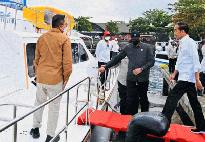 Presiden Joko Widodo melakukan kunjungan kerjan di Provinsi Sulawesi Utara (Sulut), Jumat (20/1/2023).