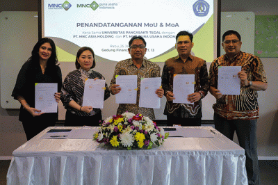 Penandatanganan MoU dan MoA antara Universitas Pancasakti Tegal dengan PT MNC Asia Holding Tbk dan PT MNC Asia Holding.