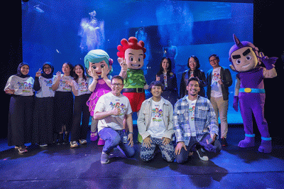 Press Conference & Special Screening Film Kiko In The Deep di Jakarta Aquarium, Jakarta Barat, Kamis (26/1/2023).