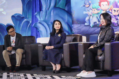 Press Conference & Special Screening Film Kiko In The Deep di Jakarta Aquarium, Jakarta Barat, Kamis (26/1/2023).