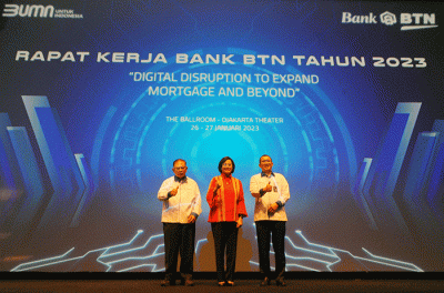Rapat Kerja Bank BTN Tahun 2023 di Jakarta, Jumat (27/1/2023).