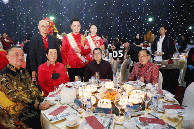 Executive Chairman MNC Group Hary Tanoesoedibjo Menghadiri dan memberikan sambutan di acara Imlek PSMTI Jawa Timur, Jumat (27/1/2023).