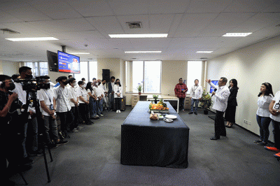 Peresmiaan Kantor AladinMall di MNC Tower, Kebon Sirih, Jakarta, Rabu (1/2/2023).