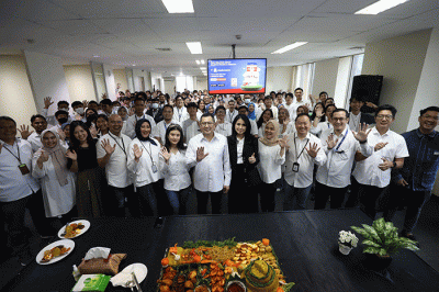 Peresmiaan Kantor AladinMall di MNC Tower, Kebon Sirih, Jakarta, Rabu (1/2/2023).