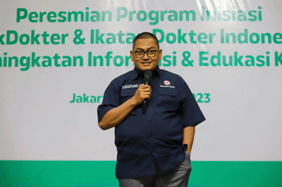 Penandatanganan kerja sama antara KlikDokter dan Ikatan Dokter Indonesia (IDI) di Gedung Pusat IDI, Jakarta, Selasa (31/1/2023).