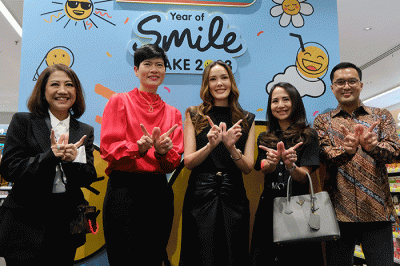 Peluncuran kembali gerai Watsons yang dinamakan G9 Store Concept di Pondok Indah Mall 2, Jakarta Selatan, Rabu (1/2/2023).