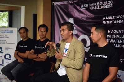 Press Conference BTN Dash Aquatic Challenge 2023, di Jakarta, Kamis (2/2/2023).