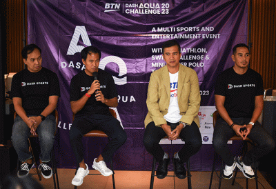 Press Conference BTN Dash Aquatic Challenge 2023, di Jakarta, Kamis (2/2/2023).