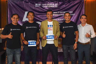Press Conference BTN Dash Aquatic Challenge 2023, di Jakarta, Kamis (2/2/2023).