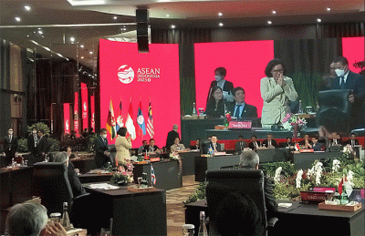 Pertemuan ASEAN Coordination Counsil ke-32 yang digelar di Seketariat ASEAN, Jakarta pada Kamis (3/2/2023).