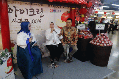 Hero Supermarket berkolaborasi dengan PT Ways Trading Indonesia menghadirkan produk jus asal Cheongsong Korea.