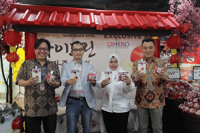 Hero Supermarket berkolaborasi dengan PT Ways Trading Indonesia menghadirkan produk jus asal Cheongsong Korea.