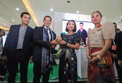 Pameran Travel Exchange (TRAVEX) 2023 saat berlangsungnya ASEAN Tourism Forum (ATF) 2023 di Jogja Expo Center (JEC), D.I Yogyakarta.